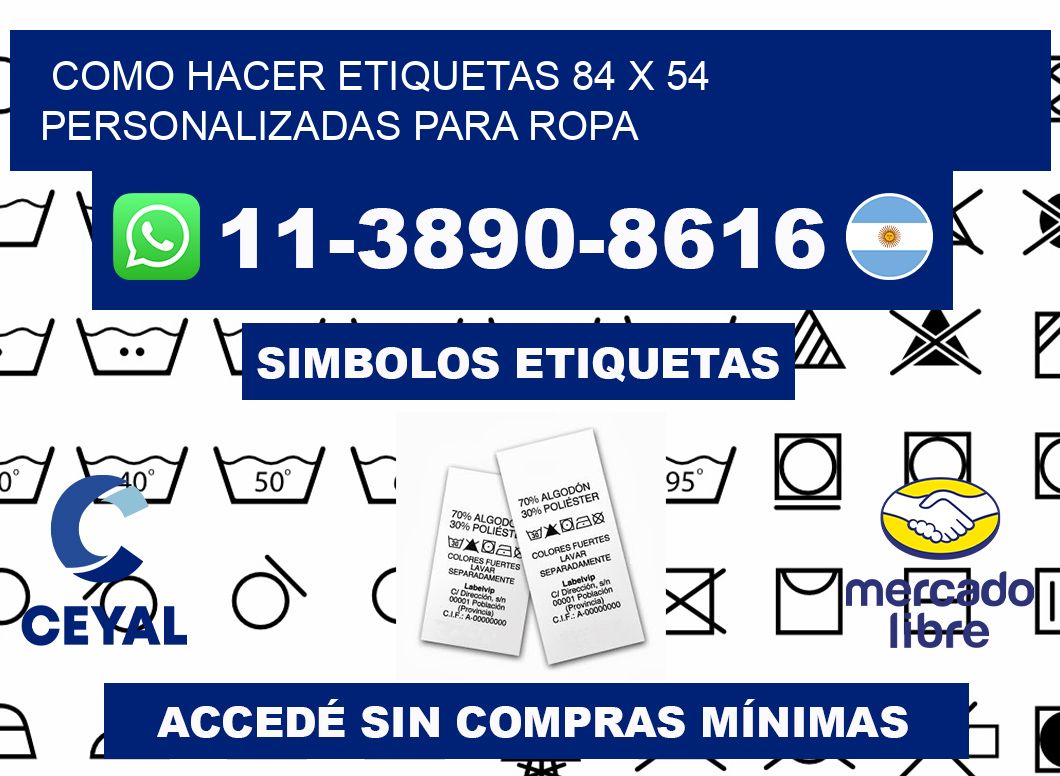 como hacer etiquetas 84 x 54 personalizadas para ropa