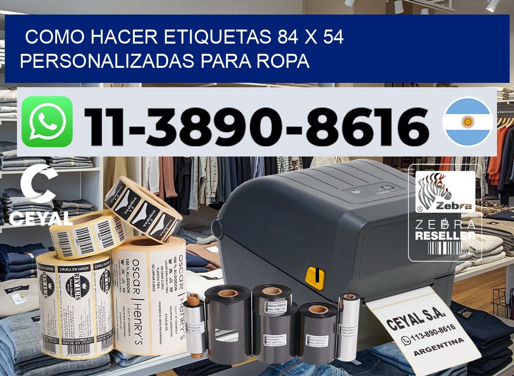 como hacer etiquetas 84 x 54 personalizadas para ropa