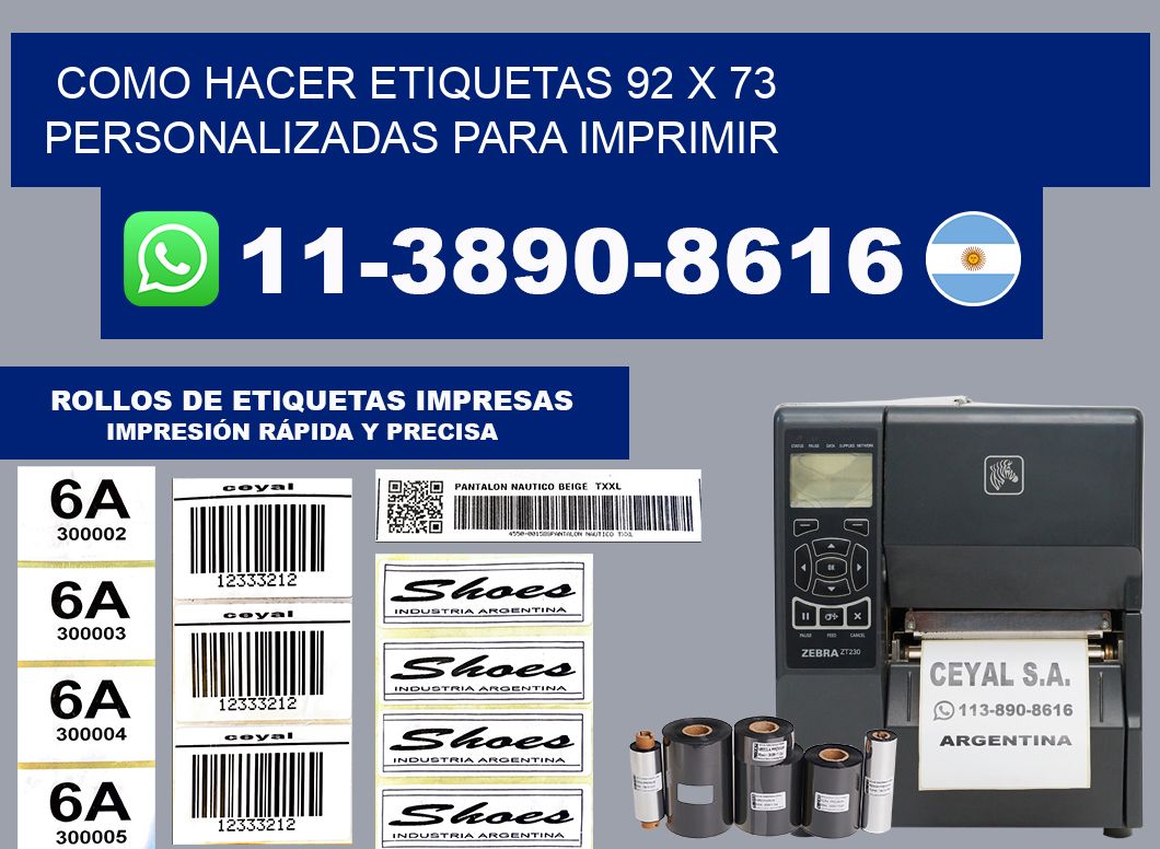 como hacer etiquetas 92 x 73 personalizadas para imprimir