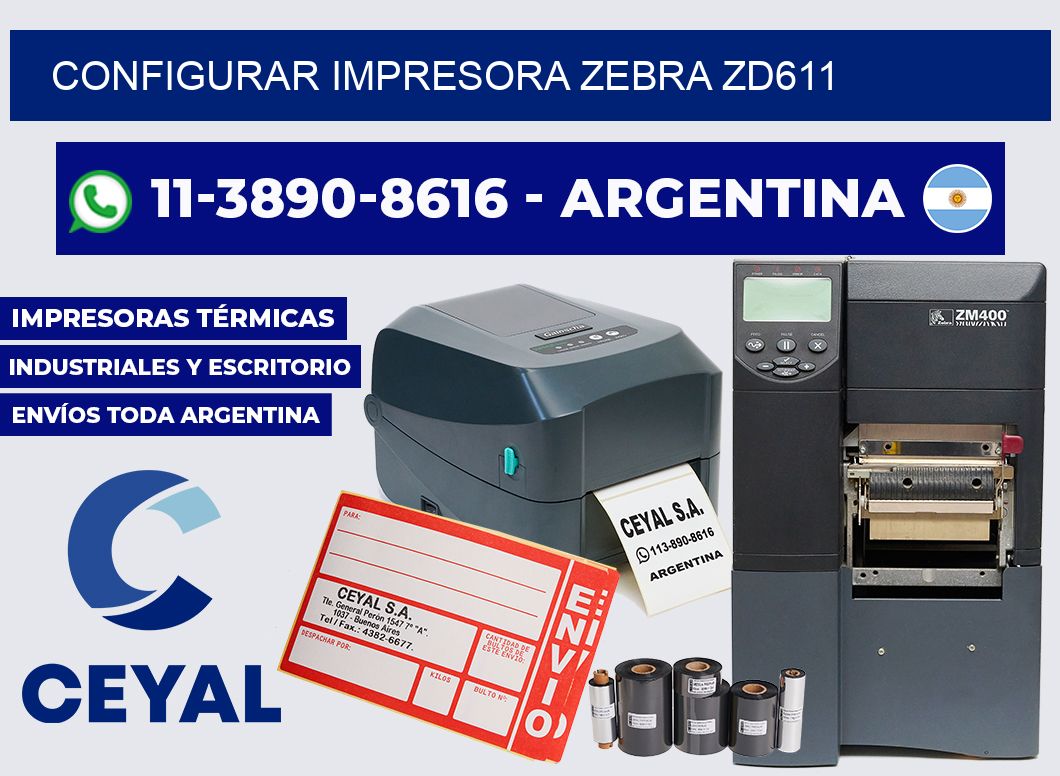 configurar impresora Zebra ZD611