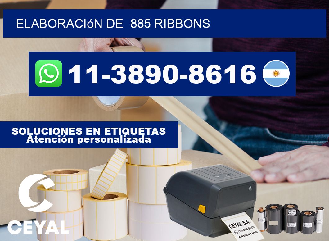 elaboración de  885 ribbons