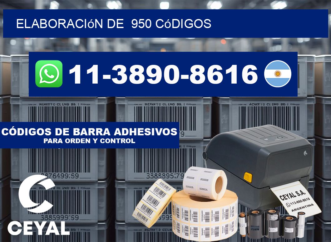 elaboración de 950 códigos