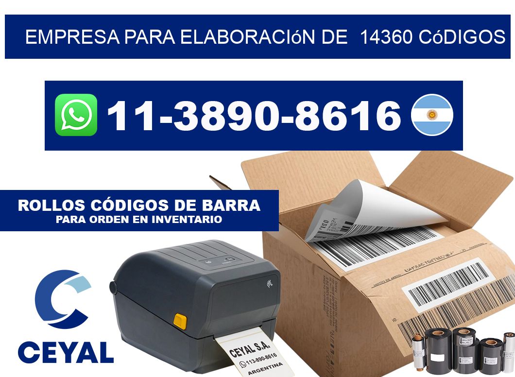 empresa para elaboración de  14360 códigos