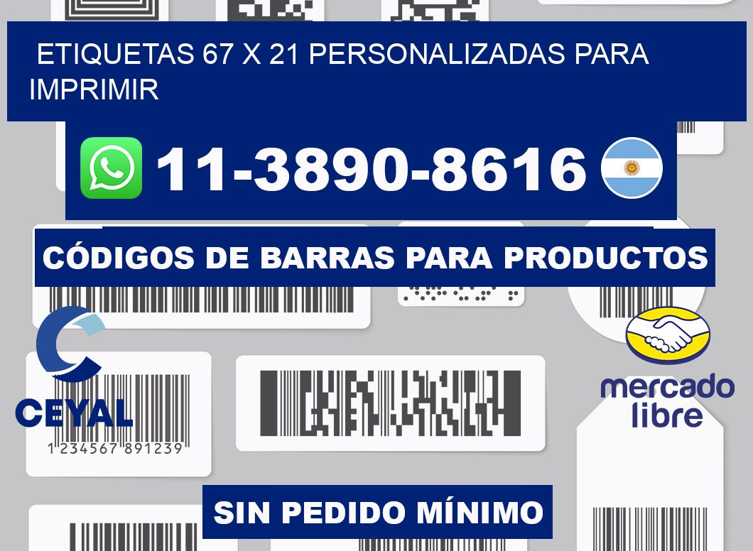 etiquetas 67 x 21 personalizadas para imprimir