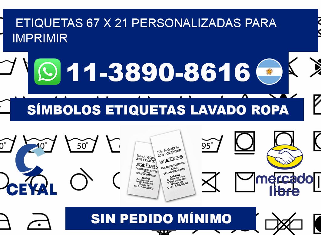 etiquetas 67 x 21 personalizadas para imprimir