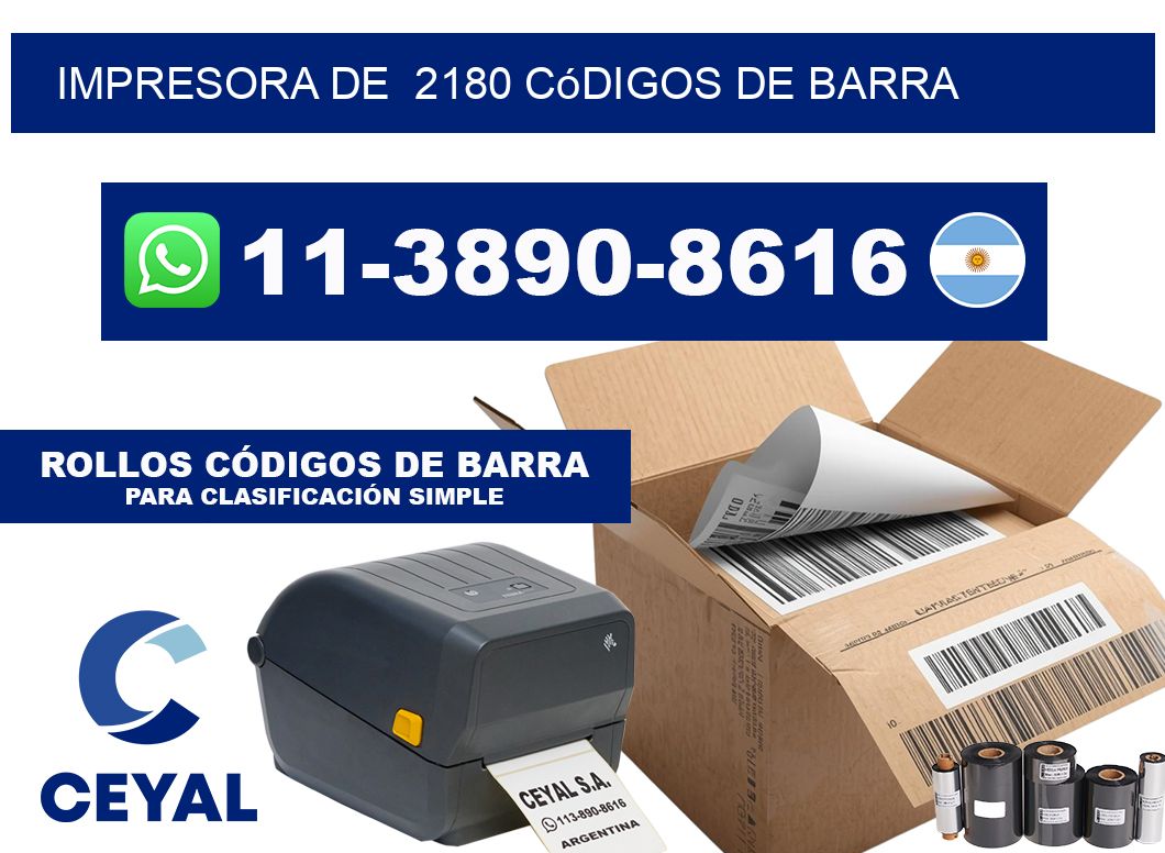 impresora de  2180 códigos de barra