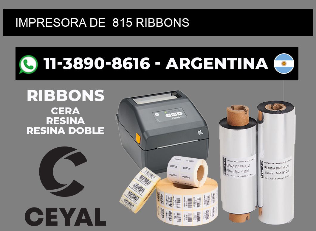 impresora de 815 ribbons