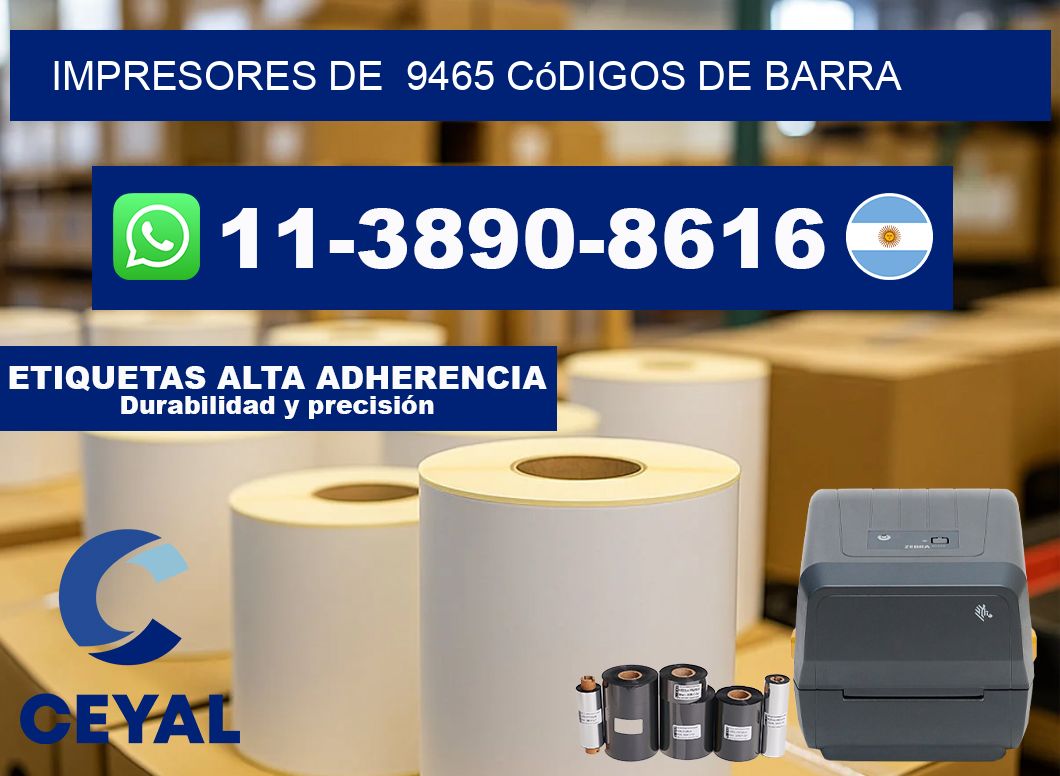 impresores de  9465 códigos de barra