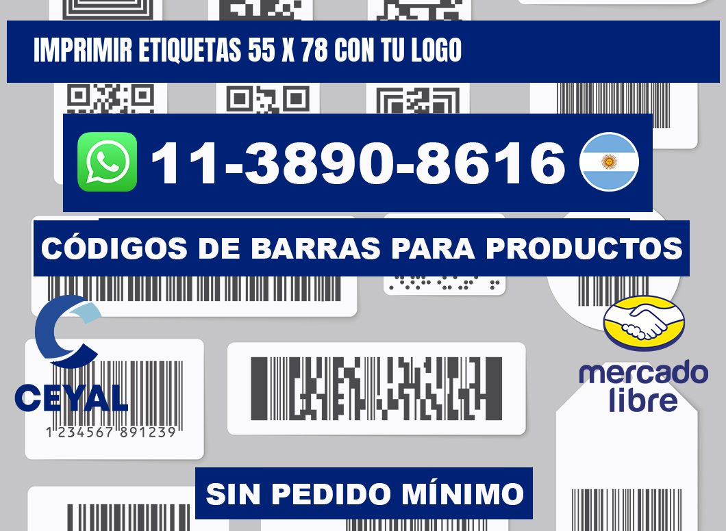 imprimir etiquetas 55 x 78 con tu logo