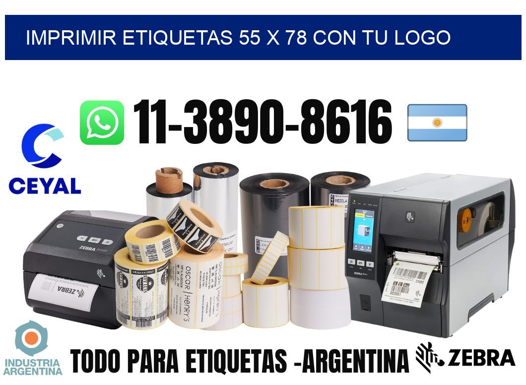 imprimir etiquetas 55 x 78 con tu logo