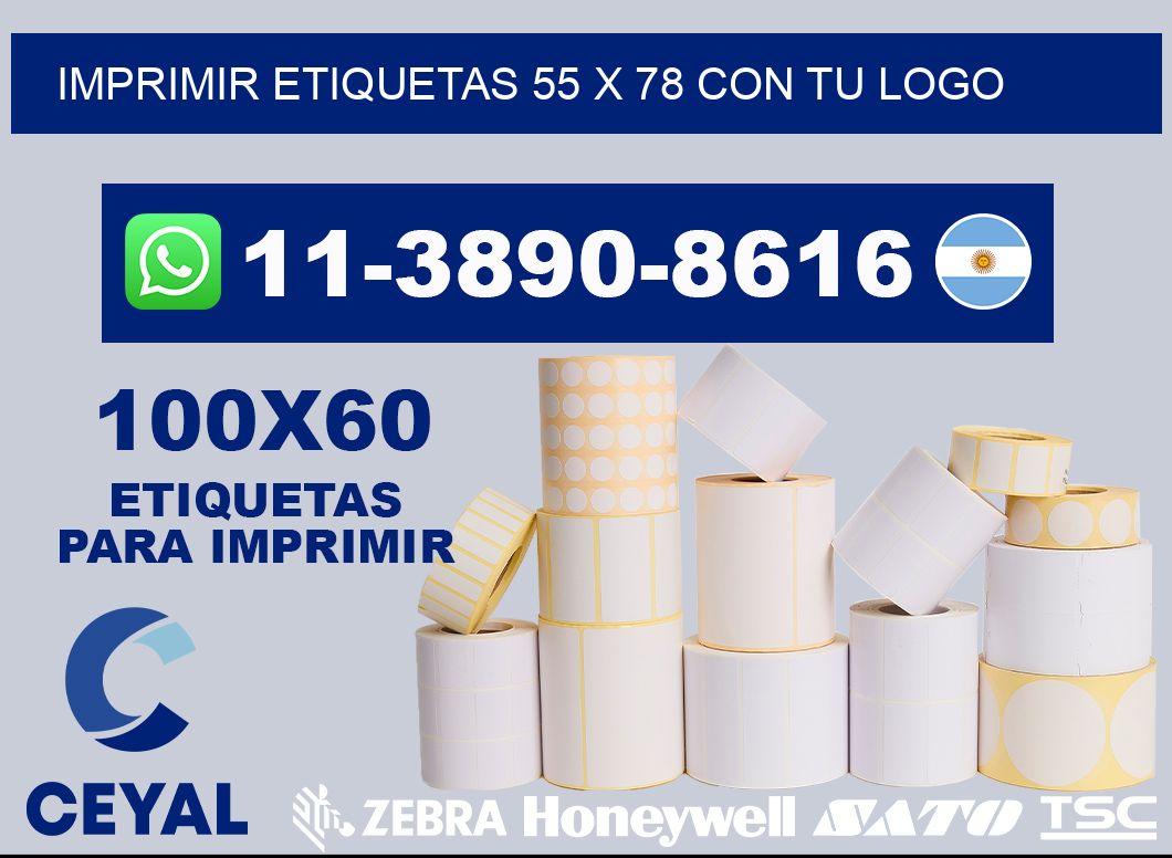 imprimir etiquetas 55 x 78 con tu logo