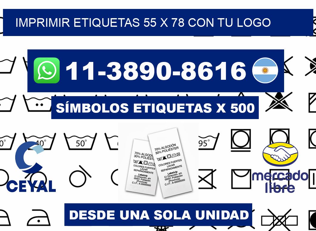 imprimir etiquetas 55 x 78 con tu logo