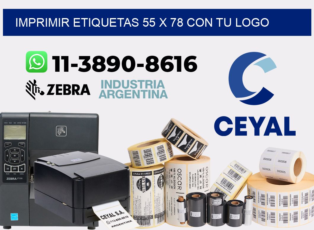 imprimir etiquetas 55 x 78 con tu logo