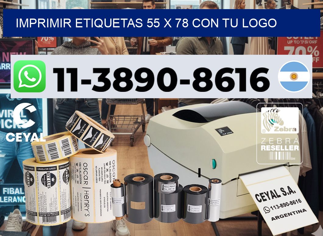 imprimir etiquetas 55 x 78 con tu logo