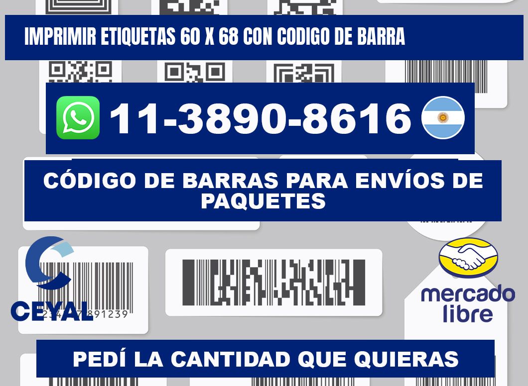 imprimir etiquetas 60 x 68 con codigo de barra