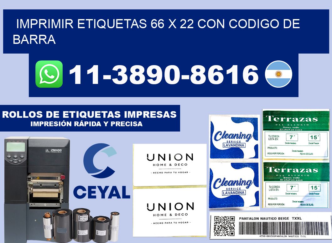 imprimir etiquetas 66 x 22 con codigo de barra