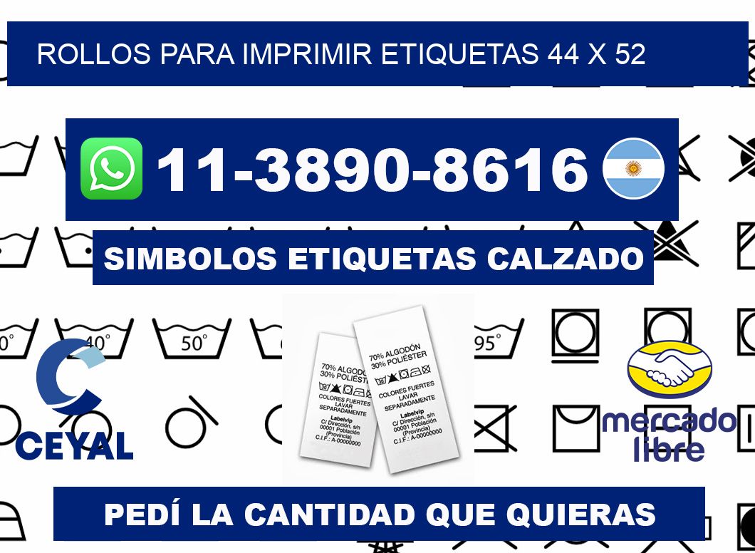 rollos para imprimir etiquetas 44 x 52
