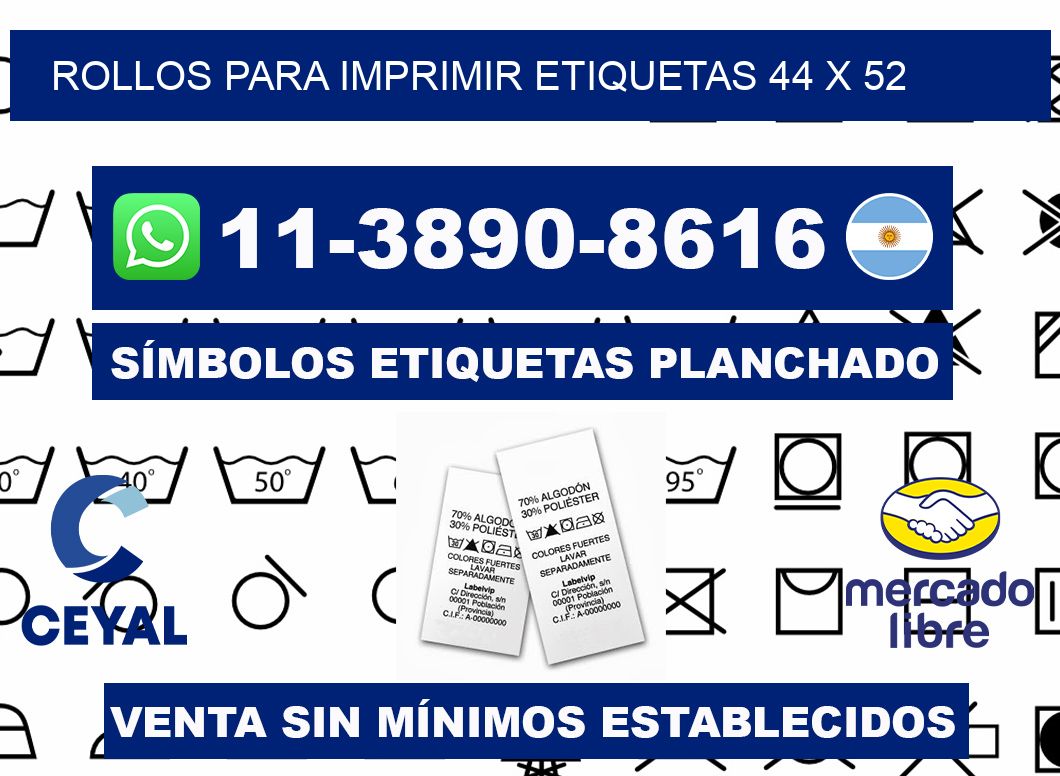 rollos para imprimir etiquetas 44 x 52