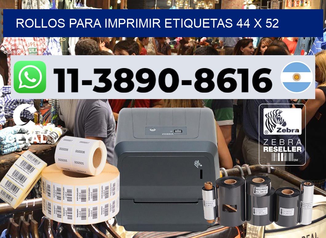 rollos para imprimir etiquetas 44 x 52