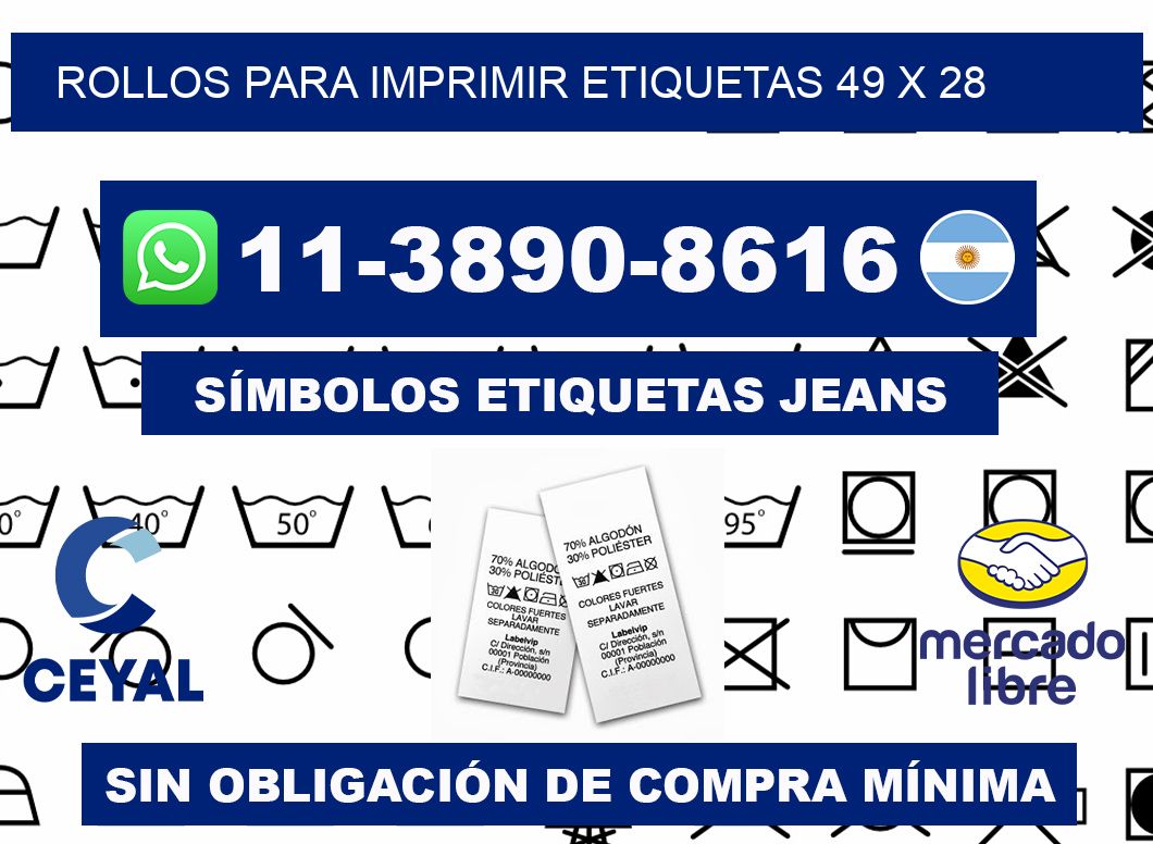 rollos para imprimir etiquetas 49 x 28