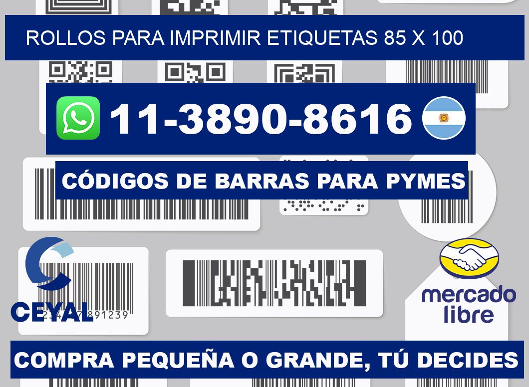 rollos para imprimir etiquetas 85 x 100