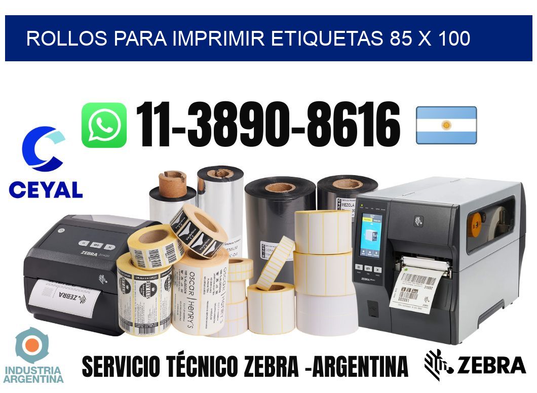 rollos para imprimir etiquetas 85 x 100