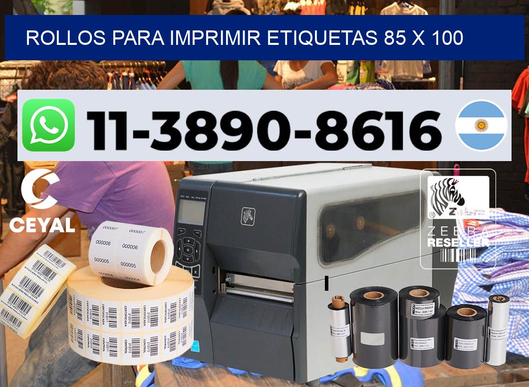 rollos para imprimir etiquetas 85 x 100