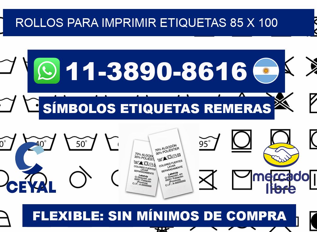 rollos para imprimir etiquetas 85 x 100