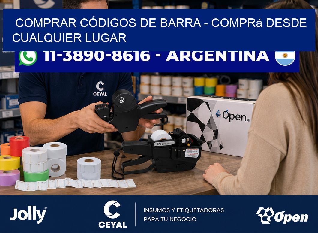 COMPRAR CÓDIGOS DE BARRA - Comprá desde cualquier lugar