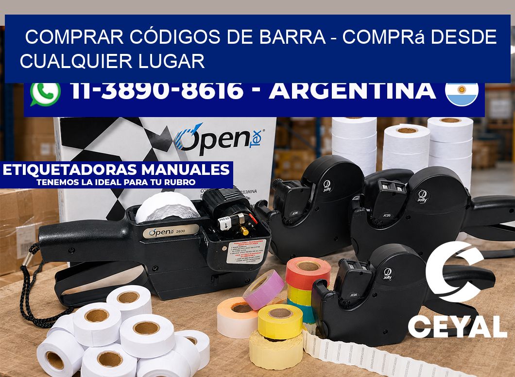 COMPRAR CÓDIGOS DE BARRA - Comprá desde cualquier lugar