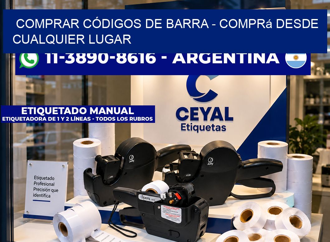 COMPRAR CÓDIGOS DE BARRA - Comprá desde cualquier lugar