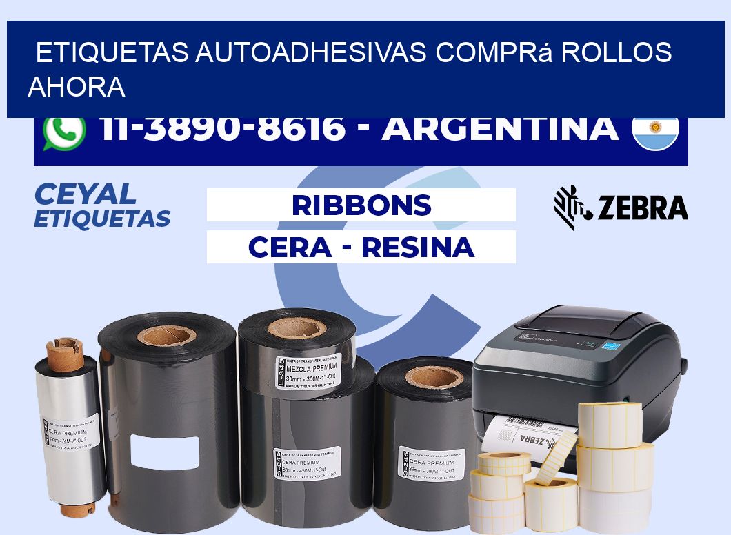 ETIQUETAS AUTOADHESIVAS Comprá rollos ahora