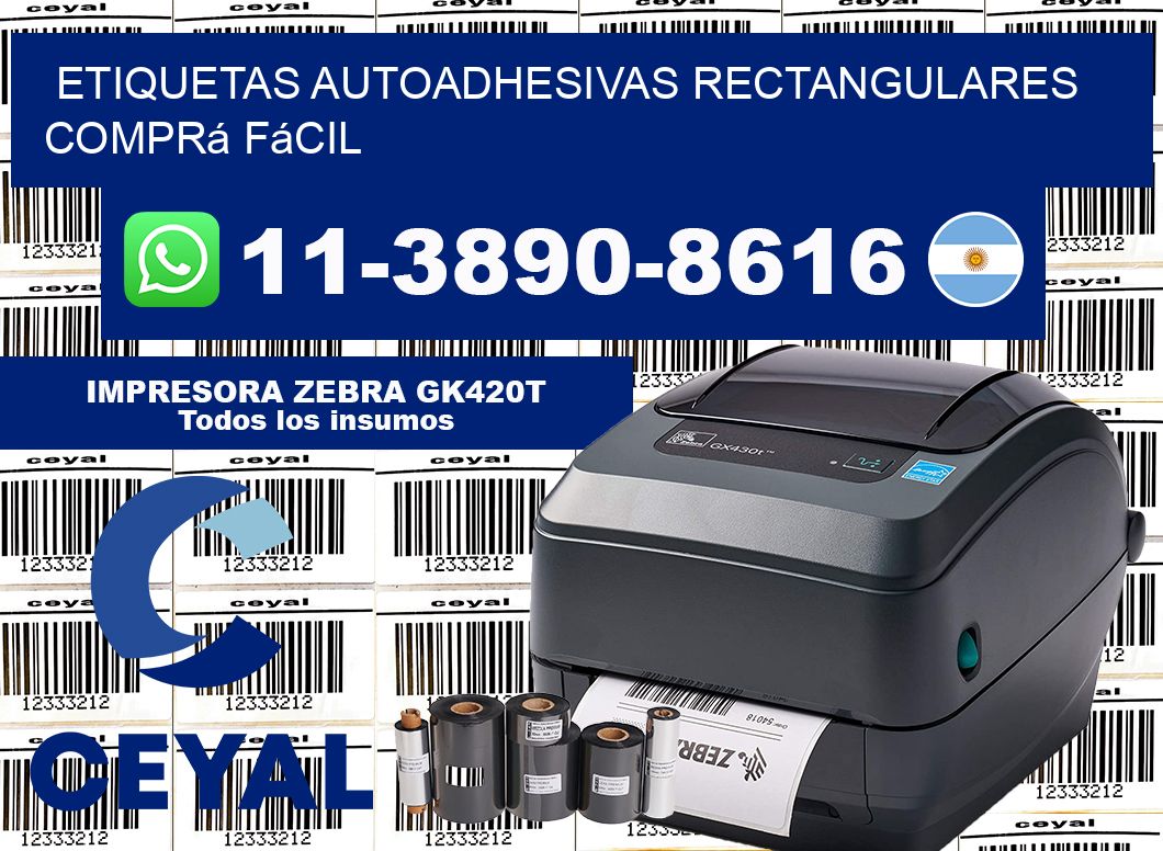 ETIQUETAS AUTOADHESIVAS RECTANGULARES Comprá fácil