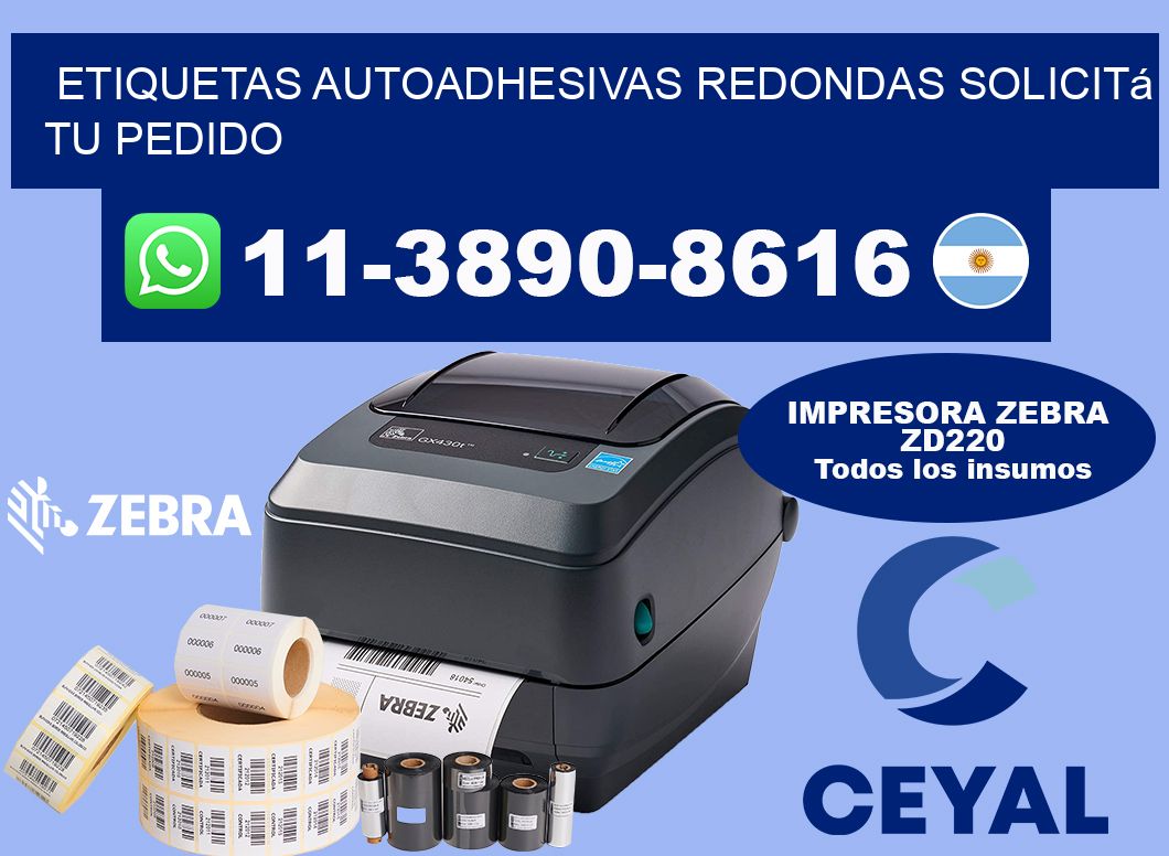 ETIQUETAS AUTOADHESIVAS REDONDAS Solicitá tu pedido