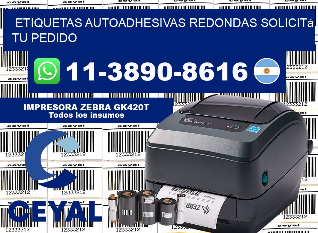 ETIQUETAS AUTOADHESIVAS REDONDAS Solicitá tu pedido
