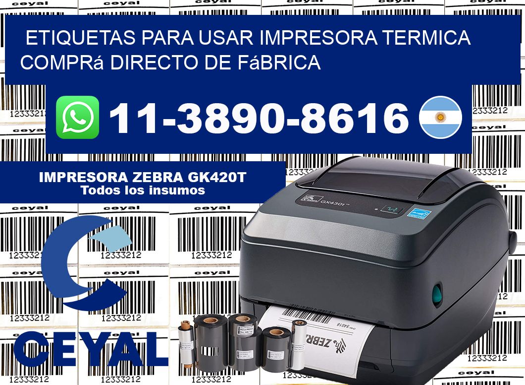 ETIQUETAS PARA USAR IMPRESORA TERMICA Comprá directo de fábrica