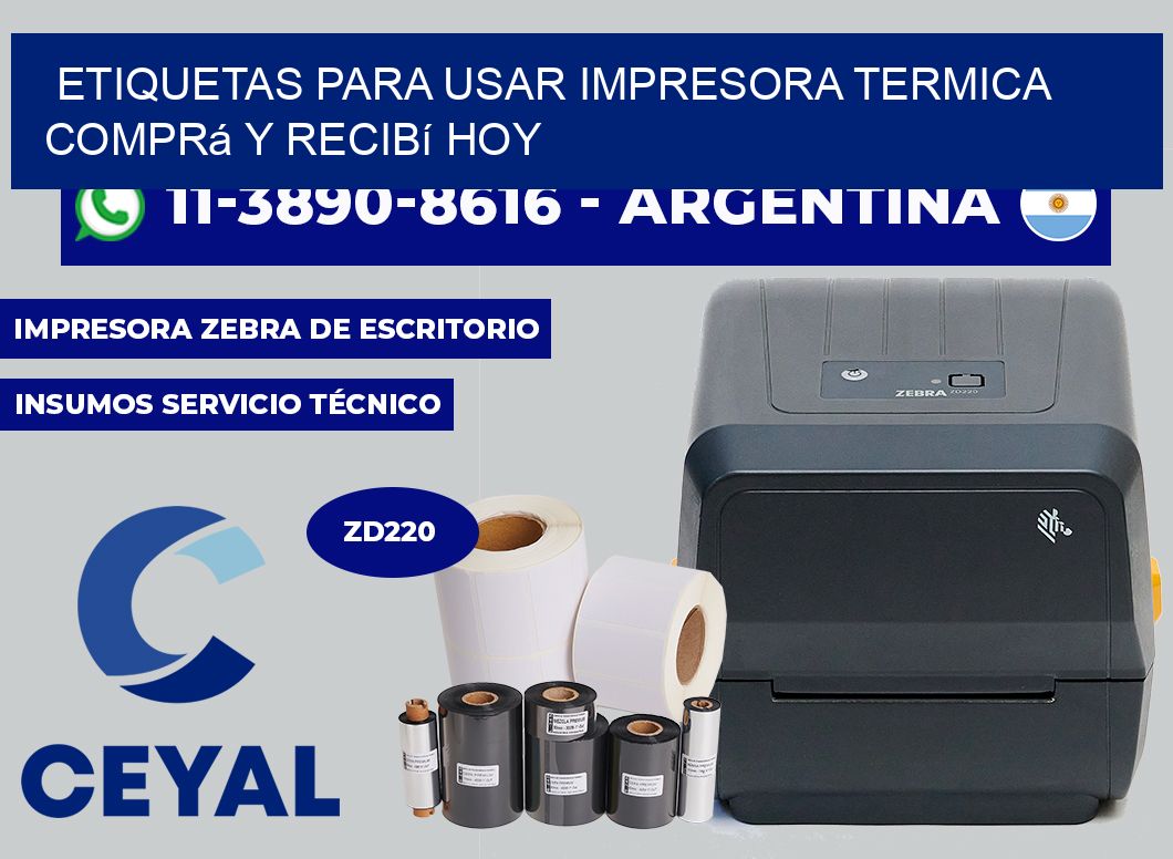 ETIQUETAS PARA USAR IMPRESORA TERMICA Comprá y recibí hoy