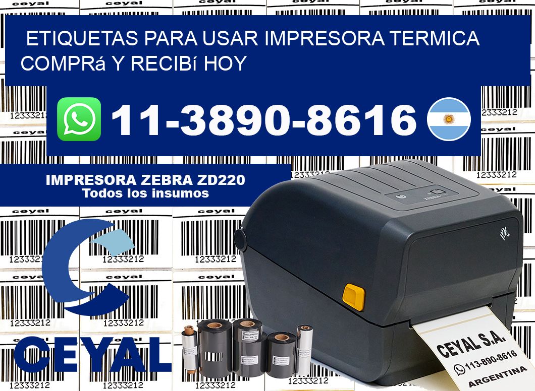 ETIQUETAS PARA USAR IMPRESORA TERMICA Comprá y recibí hoy