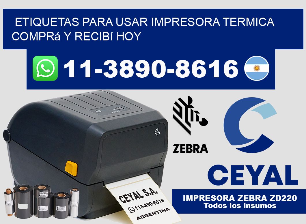 ETIQUETAS PARA USAR IMPRESORA TERMICA Comprá y recibí hoy