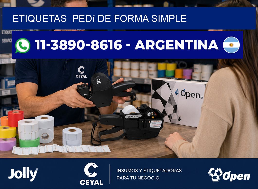 ETIQUETAS  Pedí de forma simple