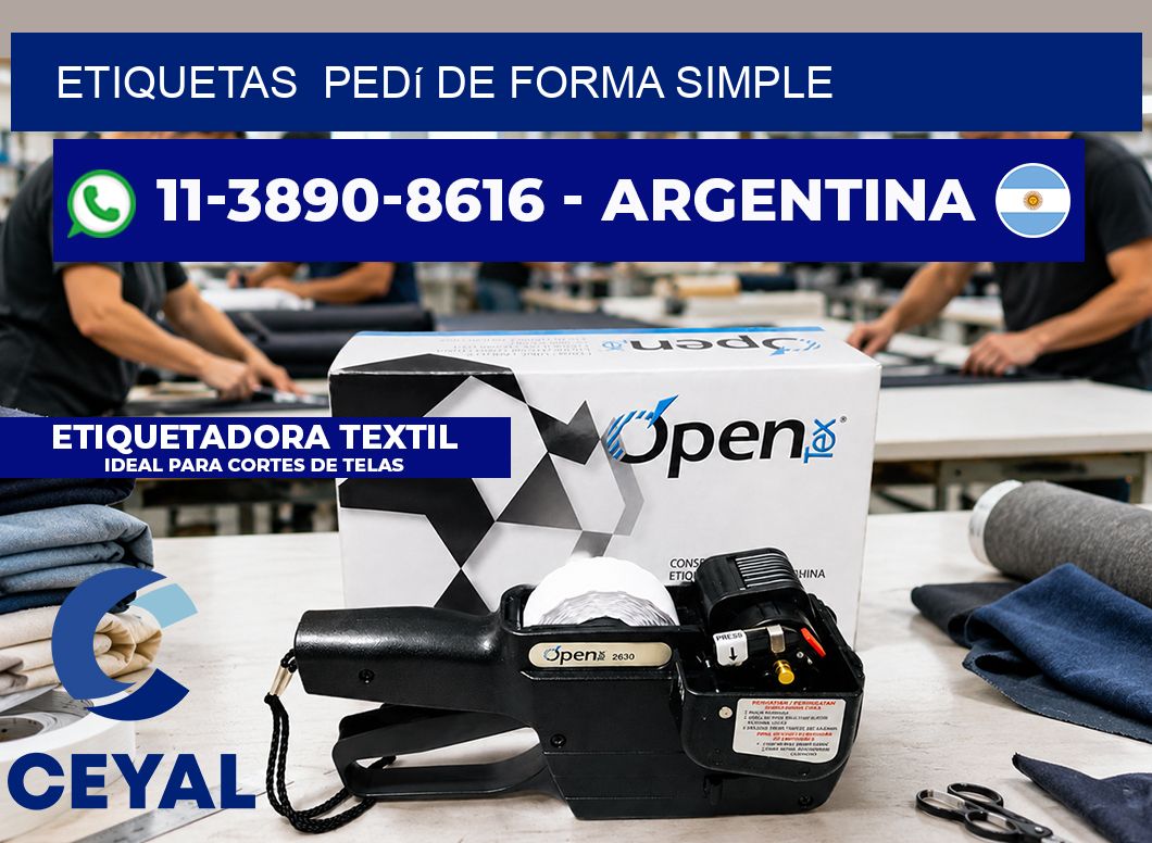 ETIQUETAS  Pedí de forma simple