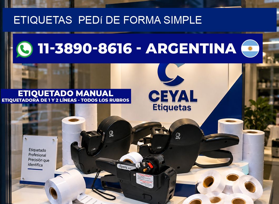 ETIQUETAS  Pedí de forma simple