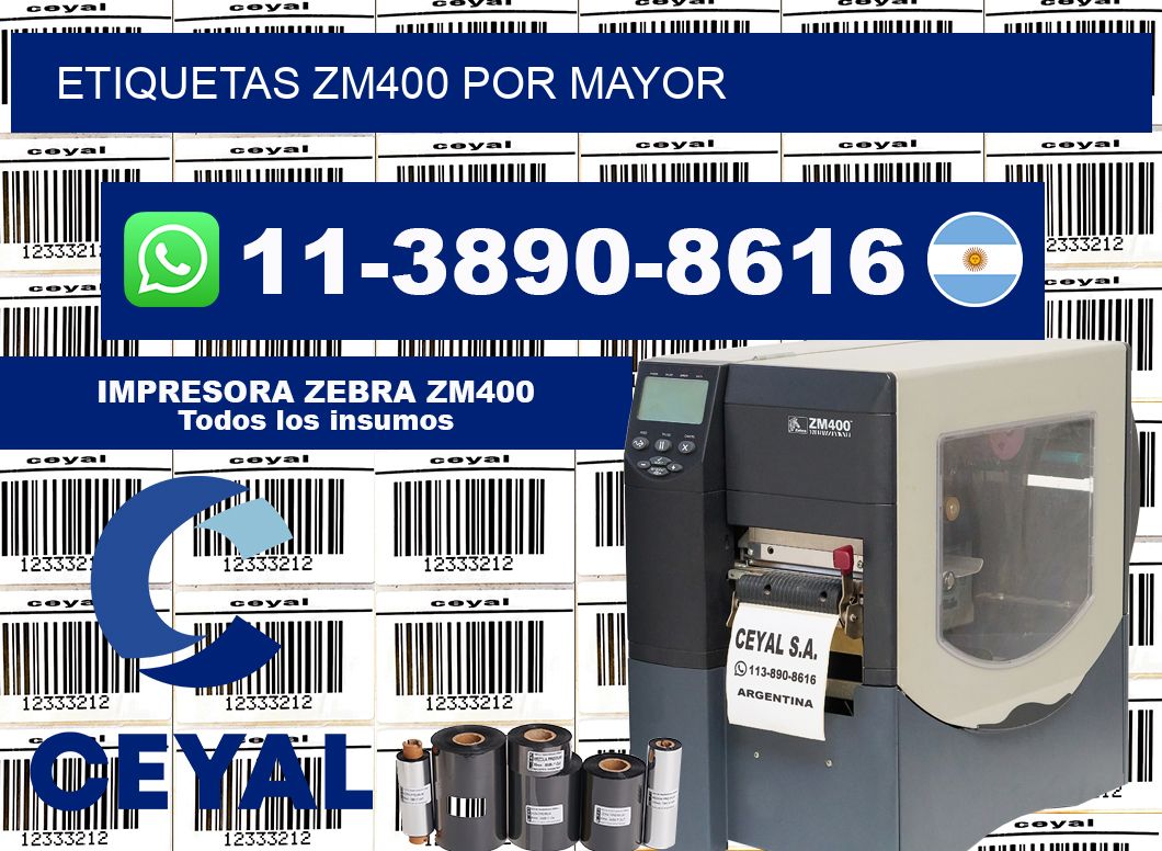 ETIQUETAS ZM400 POR MAYOR