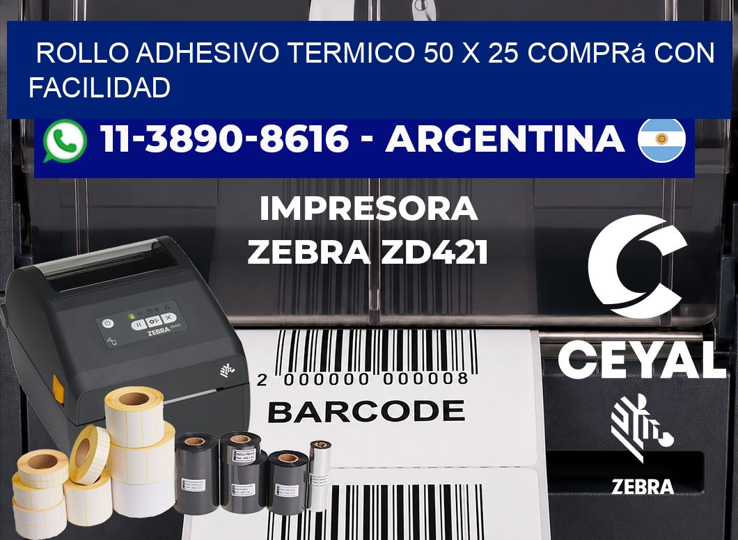 ROLLO ADHESIVO TERMICO 50 X 25 Comprá con facilidad