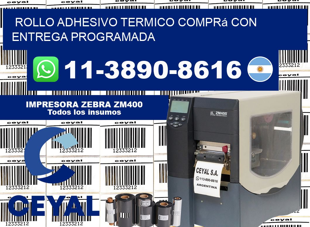 ROLLO ADHESIVO TERMICO Comprá con entrega programada