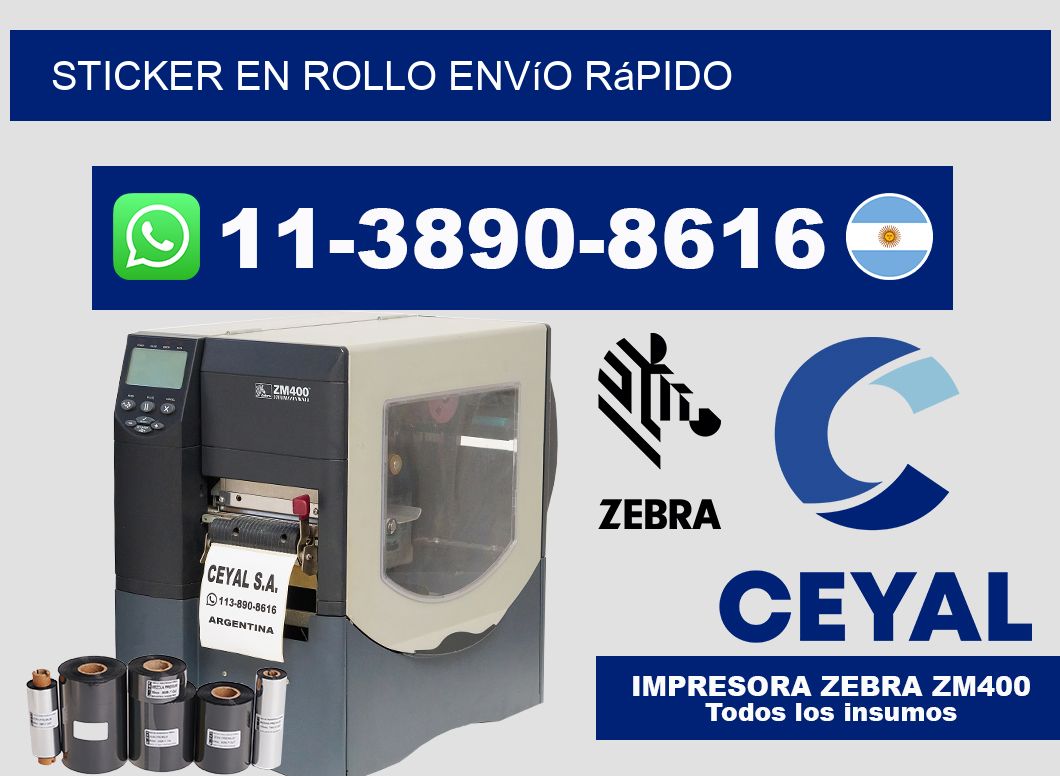 STICKER EN ROLLO Envío rápido