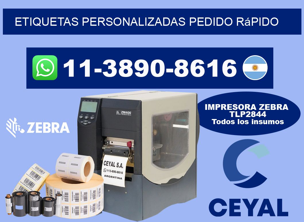 etiquetas personalizadas Pedido rápido