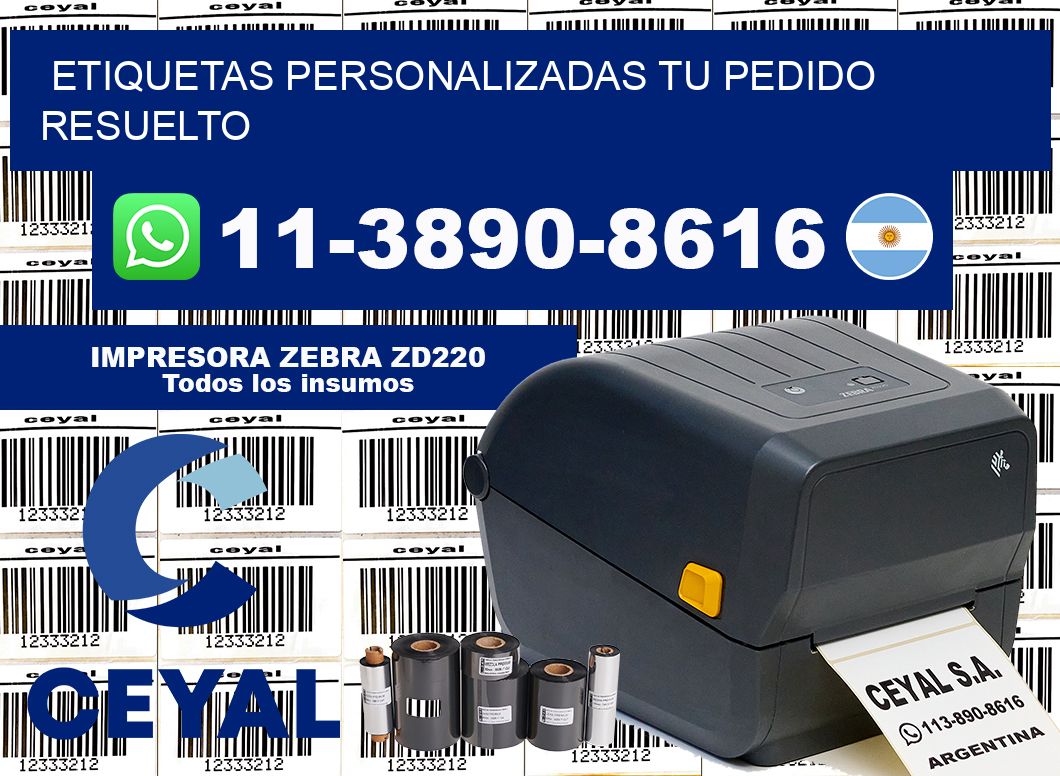 etiquetas personalizadas Tu pedido resuelto