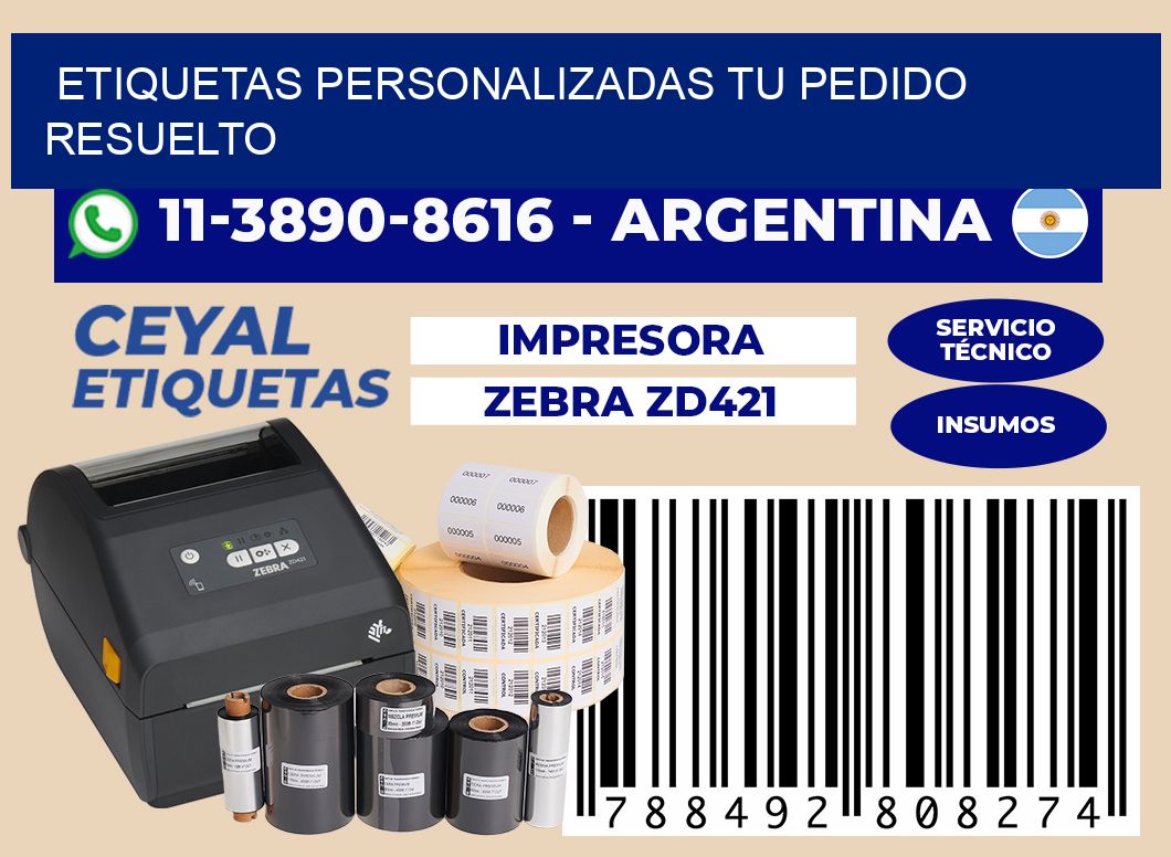 etiquetas personalizadas Tu pedido resuelto