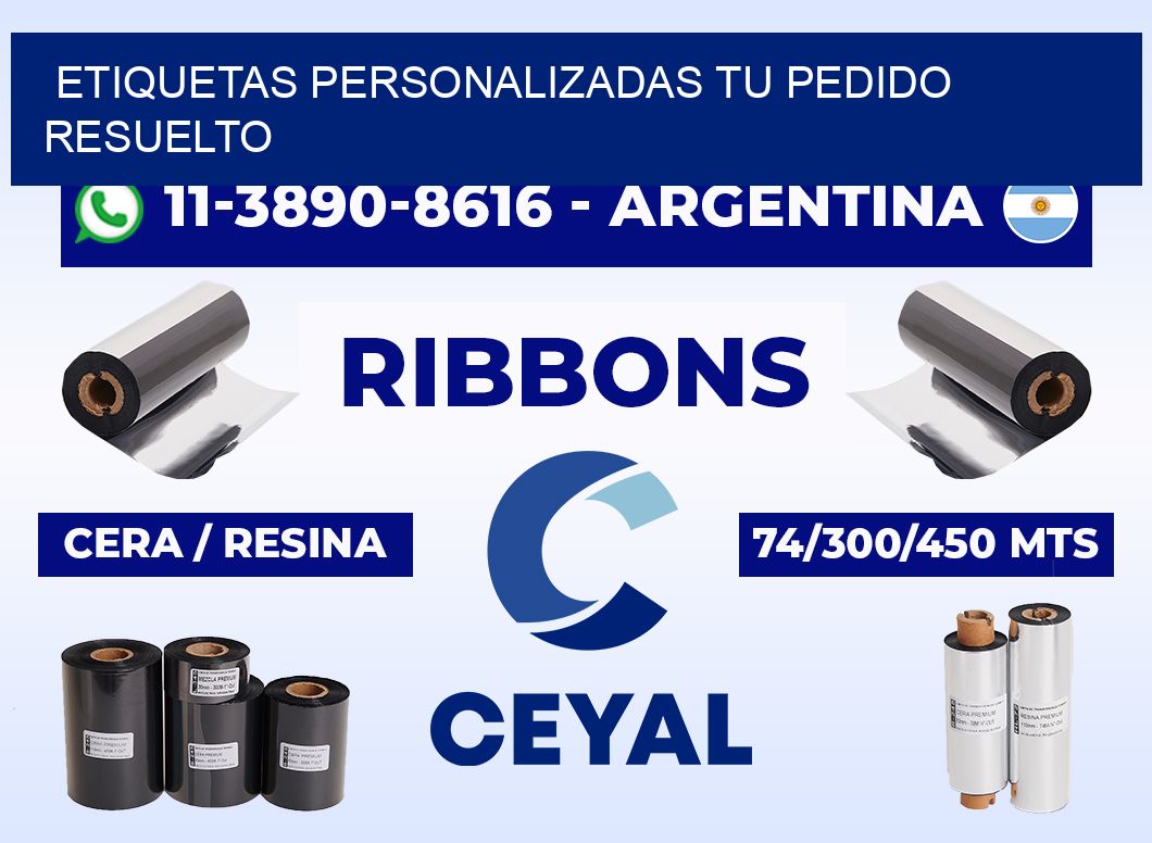 etiquetas personalizadas Tu pedido resuelto